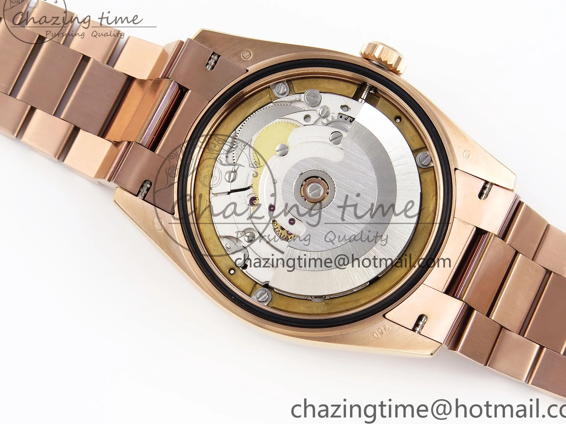 MiroTime 0413 Sophisticated Day Date 36 RG RAF 1:1 Best Edition Green Stone Dial on RG Bracelet A 1846